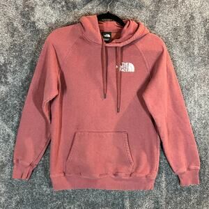 The North Face Sweater Womens Small Pink Pullover Hooded Fleece Hiking Outdoors